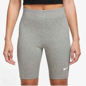 Nike Women's Gray High-Waisted Shorts 8”